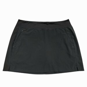 Athleta Soho Skort Womens 16 Black Performance Stretch Activewear Golf Tennis